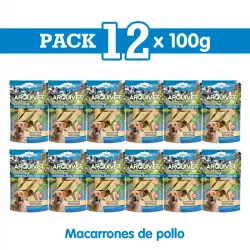 Macarrones con pollo 100g Snack para perros, Unidades 12 unidades