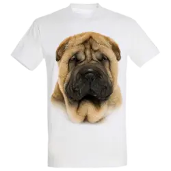 Camiseta Shar Pei color Blanco