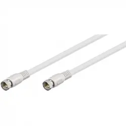 Goobay Cable Antena F Macho/Macho 2.5m Blanco