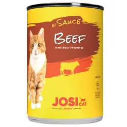 JosiCat en salsa 12 x 415 g comida húmeda para gatos - Vacuno