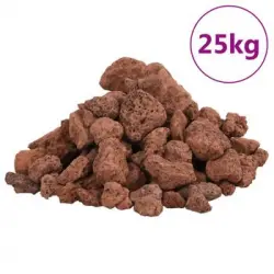 Rocas Volcánicas Rojas 25 Kg 1-2 Cm Vidaxl