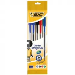 Bic Cristal Original Blíster 5 Bolígrafos Colores Surtidos