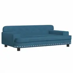 Cama Para Perros De Terciopelo Azul 90x53x30 Cm Vidaxl