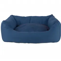 Cama Rectangular para Perros y Gatos GAUTY Tela de sarga (Azul - 115 x 90 cm)