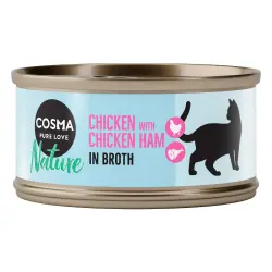 Cosma Nature 6 x 70 g - Pollo y jamón de pollo