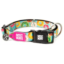 Collar Max & Molly Donuts con Smart ID para perros - Talla S: 28-45 cm de cuello, 15 mm de ancho