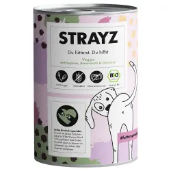 STRAYZ BIO 6 x 400 g - Veggie con altramuz ecológico, amaranto ecológico y verduras ecológicas