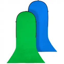 Bresser BRTR16 Fondo Plegable 180x240+240cm Verde/Azul