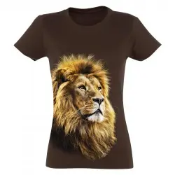 Camiseta Mujer León color Marrón