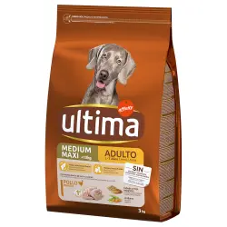 Ultima Medium-Maxi Adult con pollo - 6 kg (2 x 3 kg)