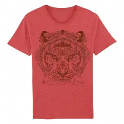 Camiseta Tigre Mandala color Rojo