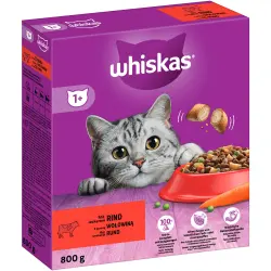 Whiskas 1+ años con vacuno - Pack % - 2 x 800 g