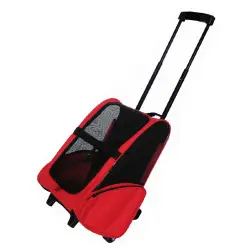 Arppe Trolly Rodder Mochila con ruedas Roja para perros