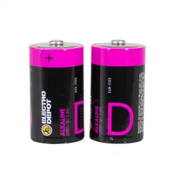 Pack pilas ELECTRO DEPOT Alkaline LR20 - D x 2 uds