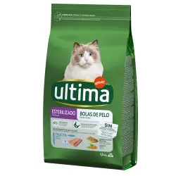 Ultima Feline Sterilized Hairball con trucha - 4,5 kg (3 x 1,5 kg)