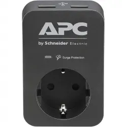 APC Essential SurgeArrest Protección contra Sobretensiones 1 Toma 2 USB 230V Negro