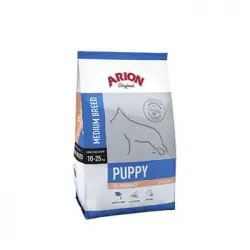 Arion Pienso para Perros Original Puppy Medium Salmón y Arroz 12 KG