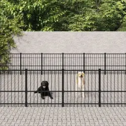 Perrera De Exterior | Jaula Para Perro | Parque Para Mascotas De Acero 50,81 M² Cfw783877