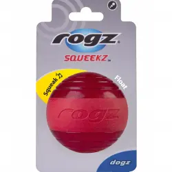 Rogz squeekz pelota de rebote rojo para perros