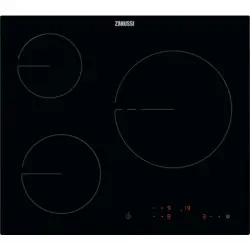 Zanussi ZHRN639K Placa Vitrocerámica 3 Zonas 60cm Negra