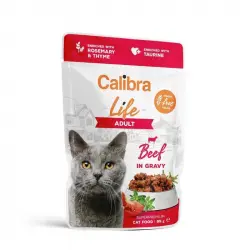 28x85gr Calibra Gato Adulto Pouch con Buey en Salsa