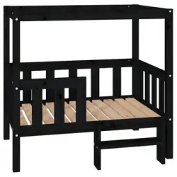 Cama Para Perros Madera Maciza De Pino Negro 95,5x73,5x90 Cm Vidaxl