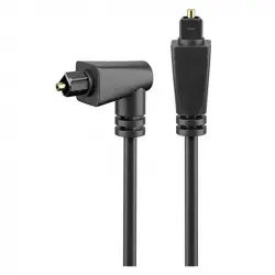 Goobay Cable de Audio Óptico Extremo Angulado Toslink Macho/Macho 1m Negro