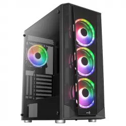 Aerocool PRISMBKV3 ARGB Cristal Templado USB 3.0 Negro