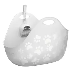 Arenero descubierto LitterLocker® LitterBox para gatos - blanco