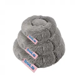 Bold Donut Dolce Gris Cama Cuna Para Perros y Gatos, Tallas T1 - 50x50x12cm