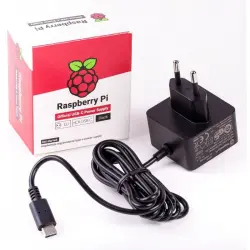 Raspberry Fuente de Alimentación USB-C para Raspberry Pi 4 5V 3A 15W Negra