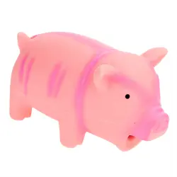 Cerdito de látex con sonido color rosa - Rosa (15 cm aprox.)