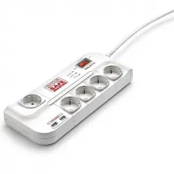 Salicru SPS Safe Master Regleta con Protección Eléctrica 5 Enchufes + 2 USB A Blanco