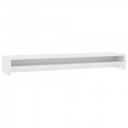 vidaXL Soporte para pantalla madera contrachapada blanco 100x24x13 cm