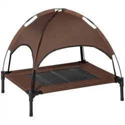 Cama Mascotas De Metal Oxford Tafetán Pawhut 76x61x73 Cm - Café