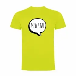 Camiseta hombre The Pet Lover "Miaaau" color Amarillo