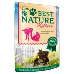 Best Nature Kitten 16 x 85 g - Pavo y ternera