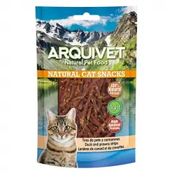 Golosinas para gatos Snack gato - Tiras de pato y camarones - 50gr, Unidades 24 unidades