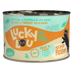 Lucky Lou Adulto 6 x 200 g - Aves de corral y trucha