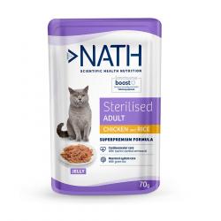 Nath Adult Sterilised Pollo en Gelatina sobre para gatos