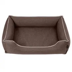 Cama Para Perros Sofá De Tela Tapizada Twinfoam Mestizo Mallorca 65x50 Cm Color Marrón/blanco