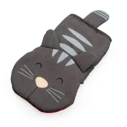 Manopla cocina Meow! para horno color Gris