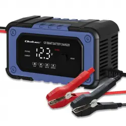 Qoltec 52483 Cargador de Baterías Inteligente para Baterías GEL/SLA/WET
