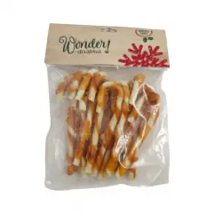 Wonder Christmas Snack Bastones Navideños Envueltos para perros