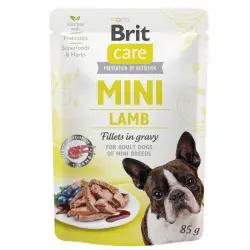 Brit care mini filetes cordero en salsa latas para gato 24 x 85 Gr