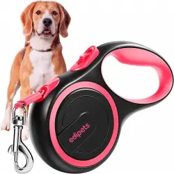 Edipets correa extensible ajustable rosa para perros