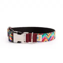 Pamppy funny pixel collar de algodón y poliéster multicolor para perros