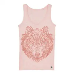 Camiseta de tirantes Ralf Nature lobo mandala rosa