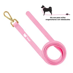 Foxys Correa Adiestramiento Paseo Perro Freedom Entrenamiento Correa Rosa  Resistente a Mordeduras Impermeable Elegante y Muy Fácil de Limpiar