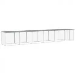 Gallinero Con Techo Acero Galvanizado Gris Claro 603x98x90 Cm Vidaxl